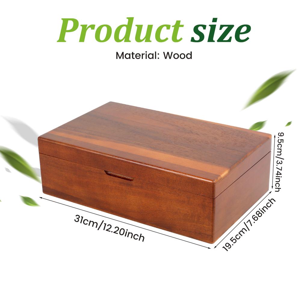 Wood Tea Bag Organizer Box with Lid 4/8 Compartments Retro Wood Storage Organizers Teabag Holder Containers Teabox Organizador