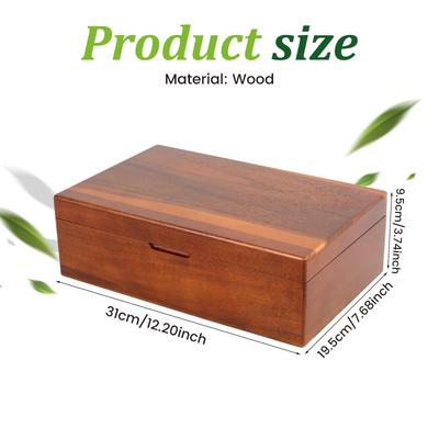 Wood Tea Bag Organizer with Lid  Multi Functional Compartment Dustproof Elegant Tea Bag Storage Box for Countertop