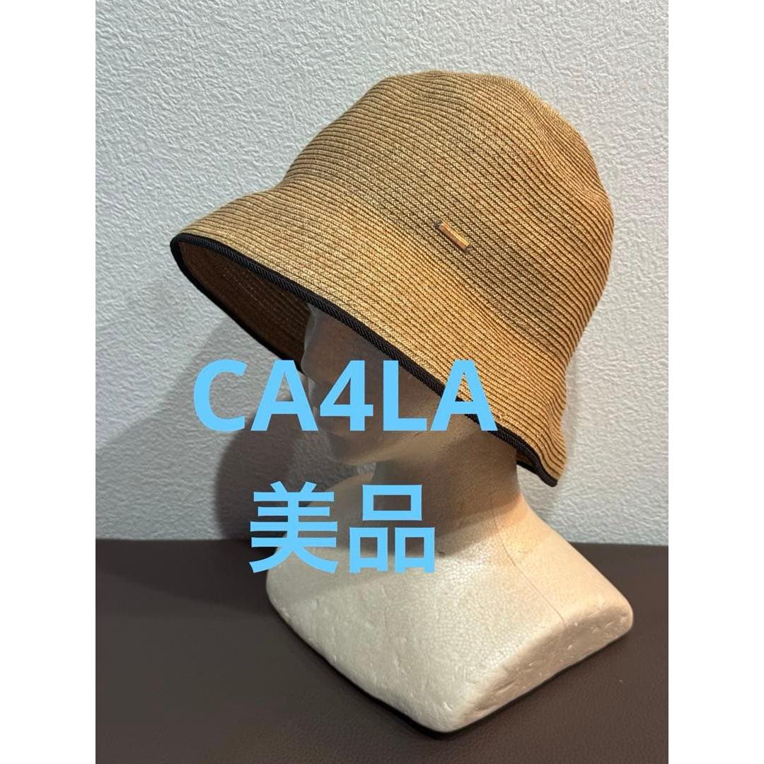 Used CA4LA Kashira Bucket Hat PALM3 Unisex Straw Hat Made in Japan