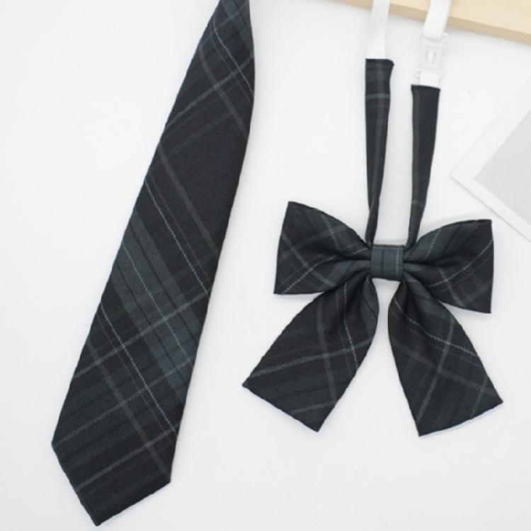 Checkered Pre-tied Bow Uniform Bow Tie Girls School Uniform Ties