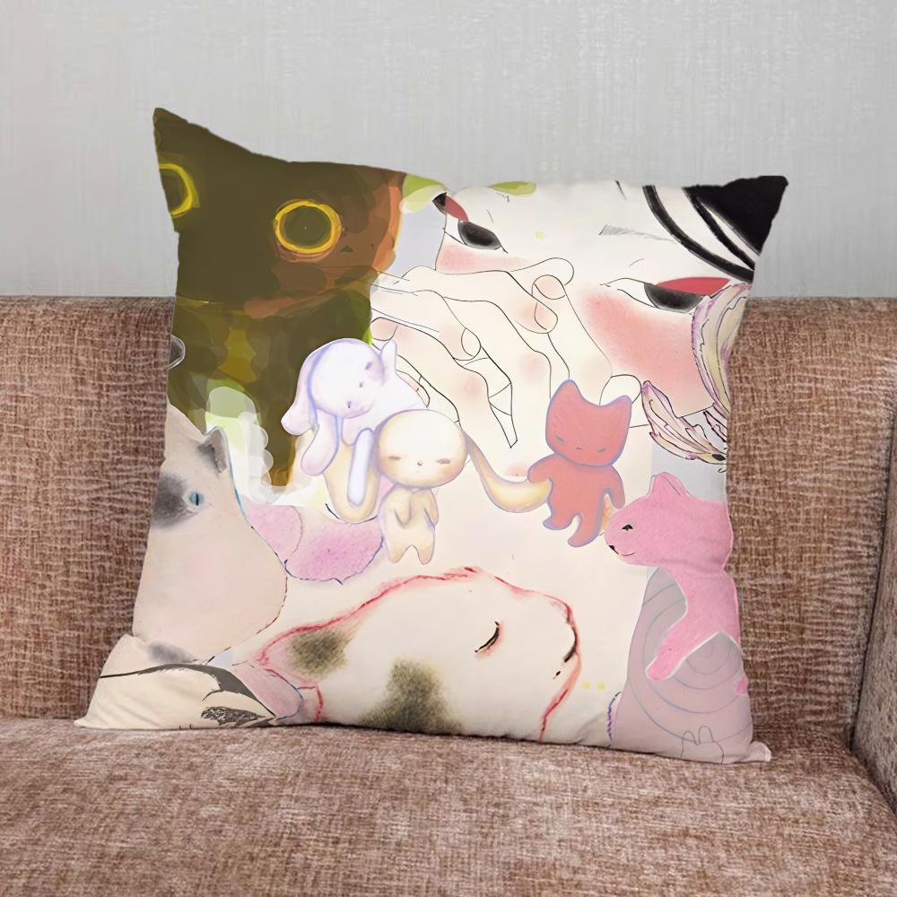 Aya Takano Japońska Malarka Poszewka na Poduszkę Do Domu Sypialni Samochodu Biura Dekoracja Salonu Pokrowiec na Poduszkę Sofy Odpowiedni