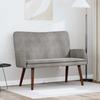 2 Seater Sofa Light Grey 115 x 61 x 87 cm Velvet (V)