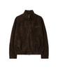 INTEMPOMOOD High-Neck Suede Jacket_Brown