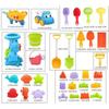 Beach Toys for Kids Sand Toys Set Sand Bucket Shovel Rake Toys for Beach Animal Dinosaur Molds Travel Sandbox Toys for Toddlers