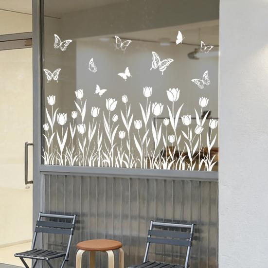 2Pcs Static Glass Sticker Glue-Free Electrostatic Window Clings Double Side Waterproof Window Decors for Glass Doors