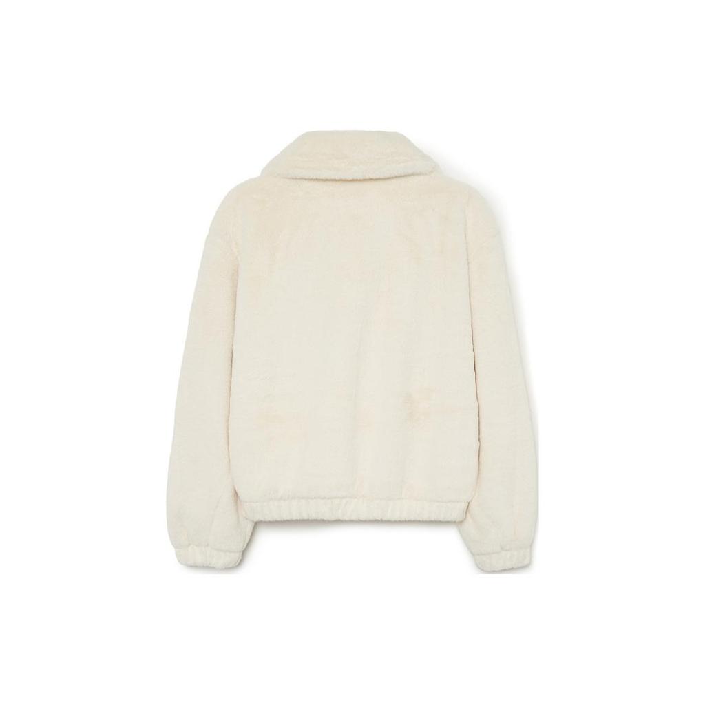 New MLB Velvet Jackets Women's Ecru 3FFDH0136-50CRD