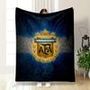 Golden AFA Emblem with Starry Background Warm Blanket Flannel Blanket for Bedroom, Living Room, Sofa, and Nap Sofas