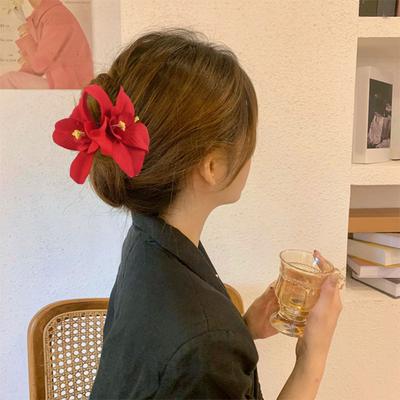 Fermaglio per capelli con decorazione floreale imitazione, stile bohémien, per donne, estate, spiaggia, feste, matrimoni, appuntamenti, accessori