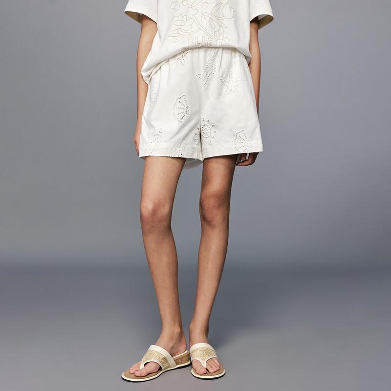 ELLE KIDS Girls  Summer Embroidered Cotton Shorts 140