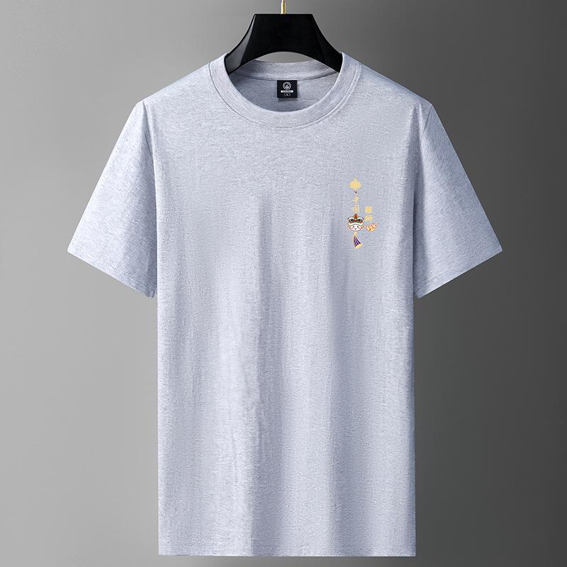 Herren Locker Baumwolle Kurzarm Sommer T-Shirt