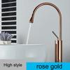 Modern Basin Faucet Brushed Gold Black Silver Faucet Deck Mounted 360 Rotation Basin Sink Tap Mixer Hot & Cold Brass Tap