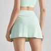 Cool Feeling Summer Foreign Trade New Fake Two-Piece Sports Short Dress Women High Waist Split Tennis Skirt Inside Pocket Fitness Skirts