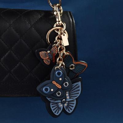 Colorful Butterfly Overlapping Butterfly String Bag Hanging Decoration Charm  Tassel Keychain Backpack Decoration Pendant