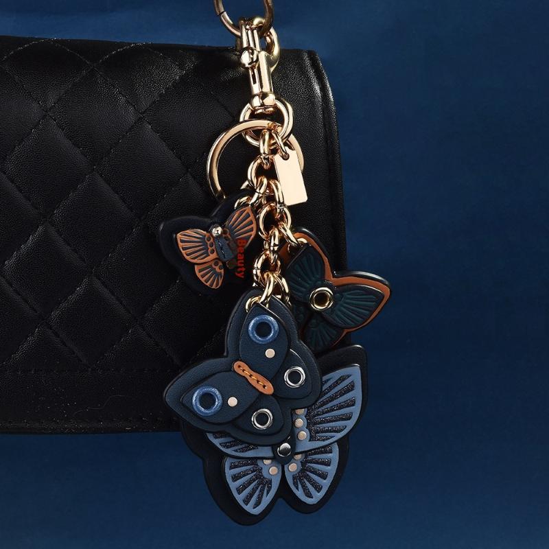 

Colorful Butterfly Overlapping Butterfly String Bag Hanging Decoration Charm Tassel Keychain Backpack Decoration Pendant