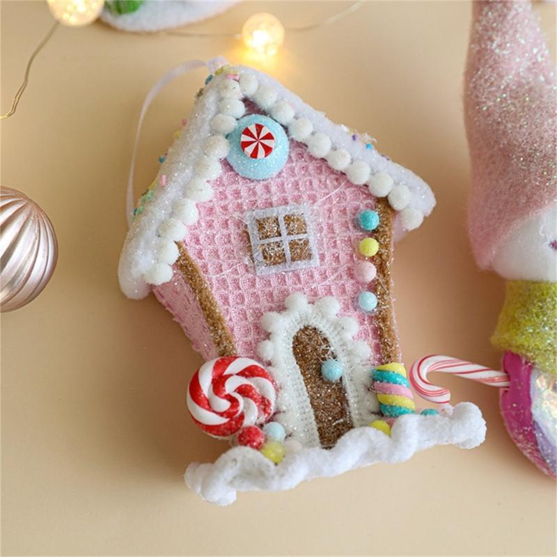Christmas Tree Hanging Pendant Ice Cream/Cottage/Snowman/Horse Ornament for Holidays Home Decoration Party Supplies