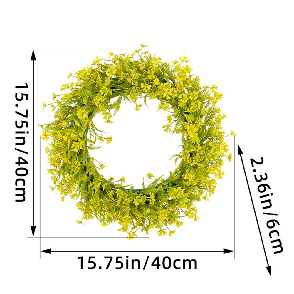 Spring Artificial Wreath for Front Door Living Room Bedroom and Office Use Designed with Detailed Botanical Elements