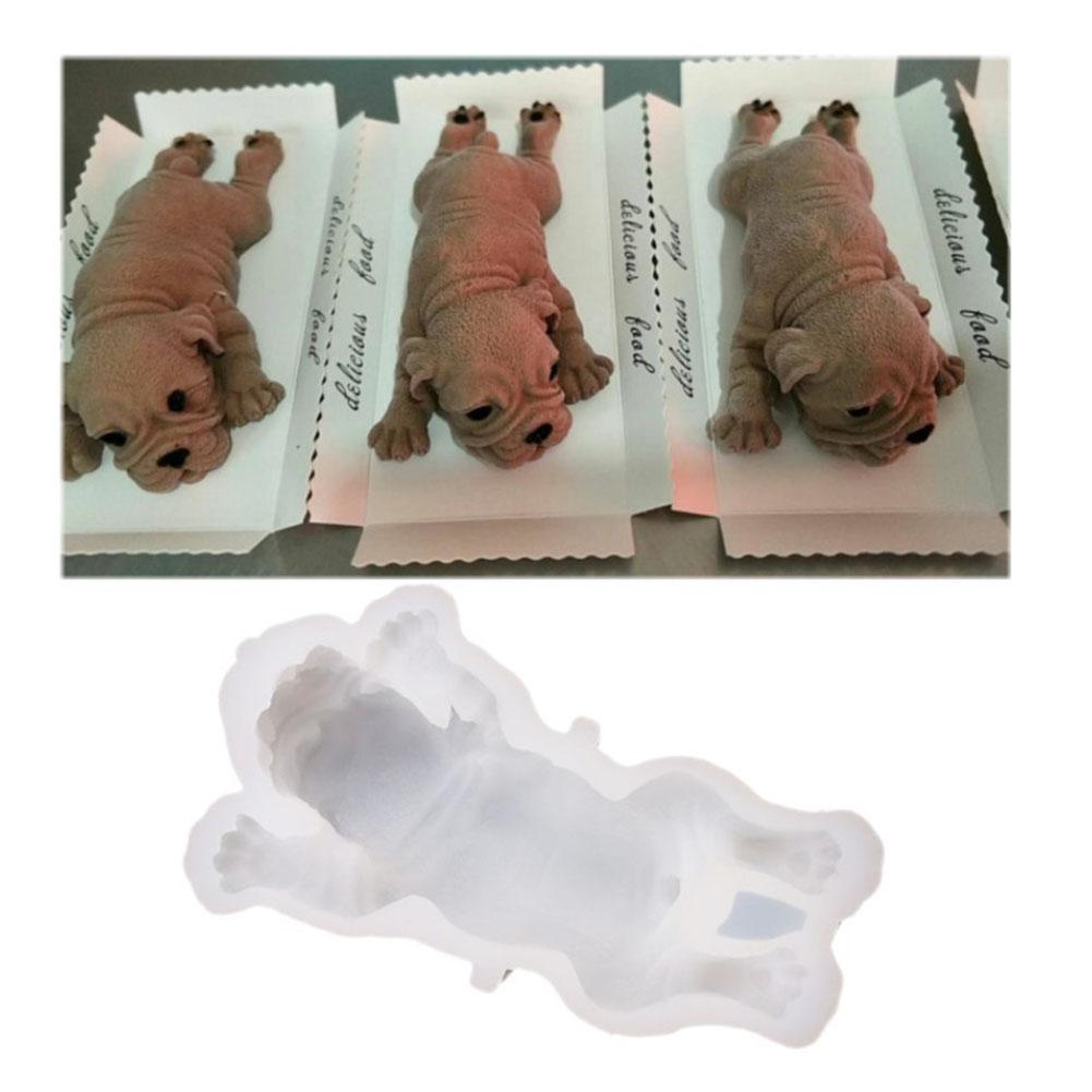 

DIY Shar Pei Shape Silicone Mold for Mousse Cake 3Ice Cream Jelly Pudding Fondant Tool Decoration white#0