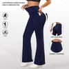 Cross-Border Exclusive High-Waisted Flared Yoga Pants: European & American Sports Style with High Elasticity for Fitness and Casual Wear.