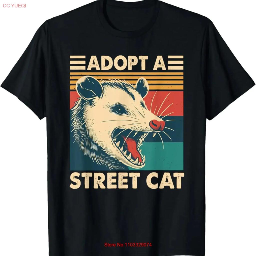 Funny Opossum Classic Art Portrait Animal Adopt A Street Cat T Shirt vintage Washed Versatile Comfortable graphic homme
