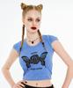 OTHER-worldly Rose Butterfly T-Shirt [Blue]