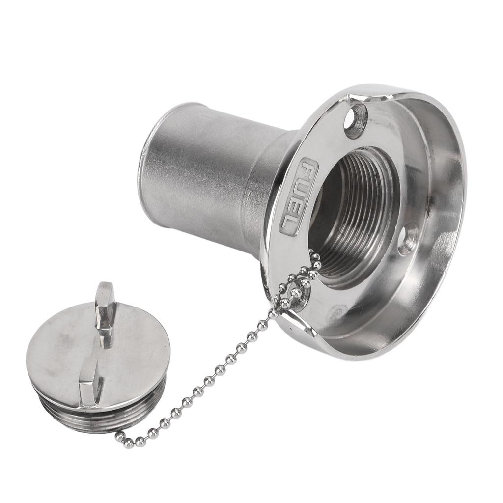 1.5in Boat Deck Filler with Cap Fill Gas Fuel Diesel Stainless Steel for Marine Yachts Caravans RVs Trucks Trailers