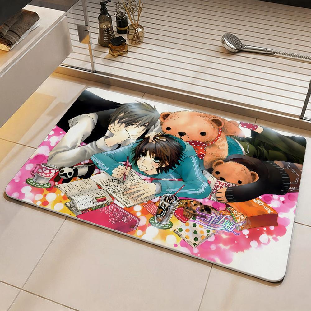 Anime S-Sekai-ichi Hatsukoi Floor Mat Eco Diatomite Antibacterial Odor-Resistant Floor Mat & Drain Pad for Kitchen & Bathroom 40cm x 60cm