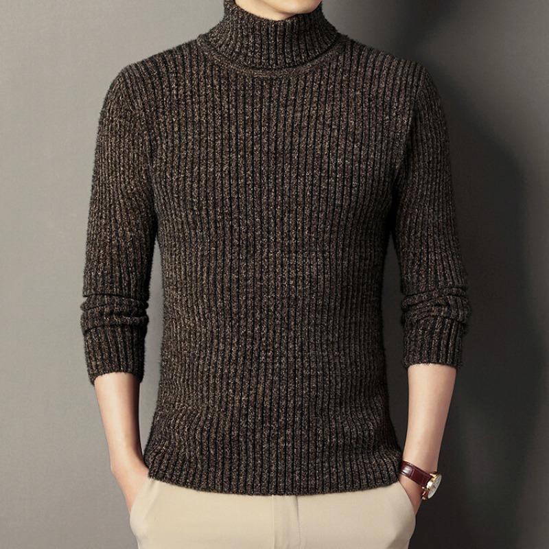 Men's Chenille Fuzzy Knit Pullover Sweater