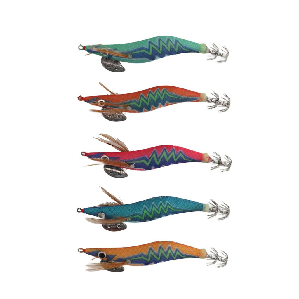 5PCS Shrimp Lure Luminous Baits Plastic Artificial Jig Hooks Fishing Tackle for Freshwater Saltwater Fishing Outdoor Type 2.5