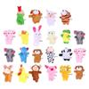 Child Finger Toys Double Layer Plush Hand Puppet Gloves Parent-Child Bonding Role Play Cosplay Toddler Assorted Color 22Pcs