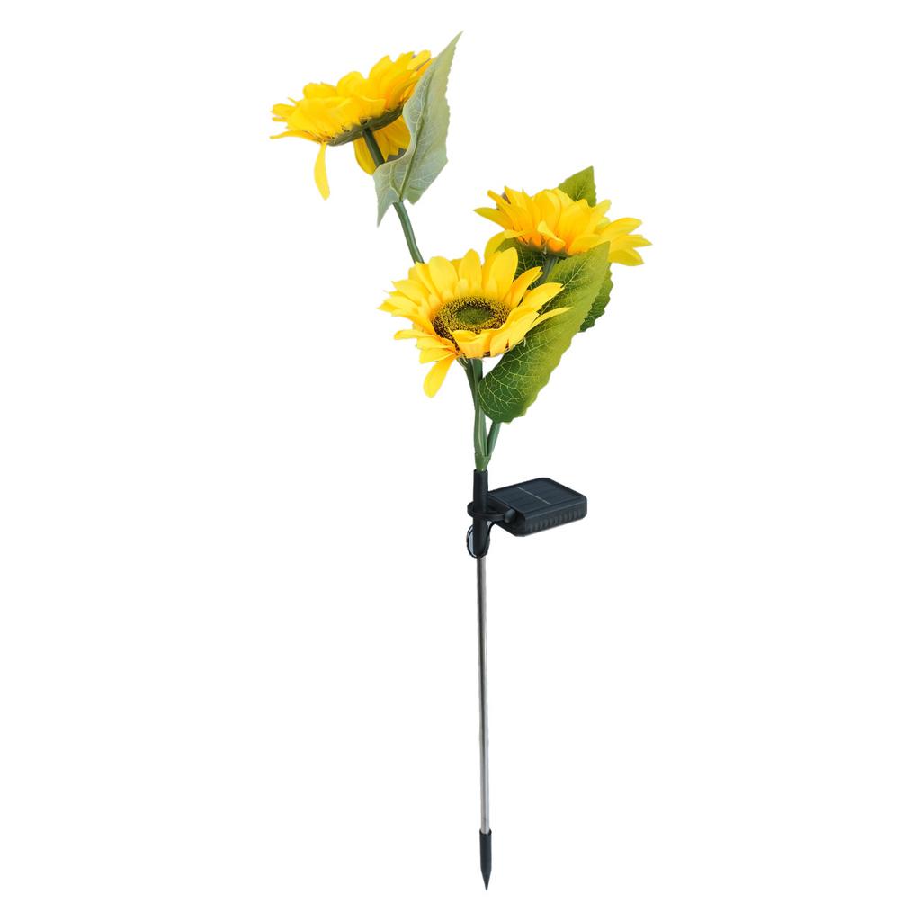 JYL TS/082,Solar Multi Head Sunflower Ground Stake Light for Outdoor Garden Landscape Lawn Decor