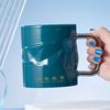 Gift-Giving High-Value, Xingba Relief Ceramic Cup, Coffee Cup, Drinking Cup, Support Fixed Printing