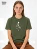 7 Colors Finger Heart Print T Shirt Women Short Sleeve O Neck Casual Tshirt Summer Women Tee Shirt Tops Clothes Camisetas Mujer