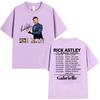 Rick Astley The Reflection Tour 2026 Graphic T Shirts Unisexs Vintage Fashion Oversized Cotton Tshirt Unisex Hip Hop Clothing Tshirt