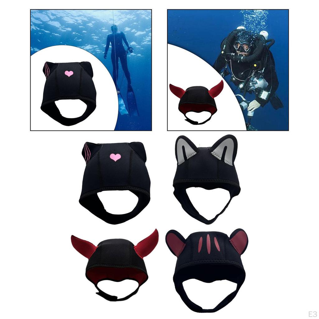 3mm Neoprene Diving Cap for Men Women Waterproof Swimming Hat Water Sports Accessory