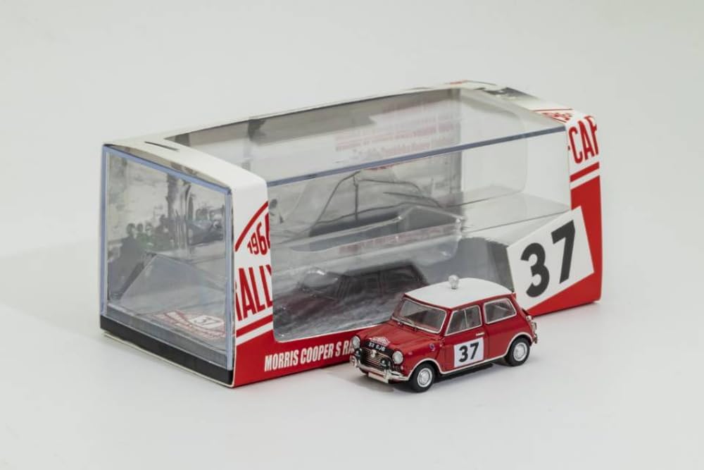 Gaincorp Products GCD Mini Cooper 1964 Championship Car Rot Fertigmodell 1/64 - (RHD) - #37 KS078-445