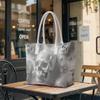 Skull Pattern Tote Bag Stylish Shoulder Bag Daily Use