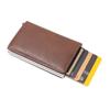 Faux Leather Wallet Men Women RFID Blocking Tri-fold Wallet Minimalist Slim Front Pocket Anti-Theft Credit Card Holder