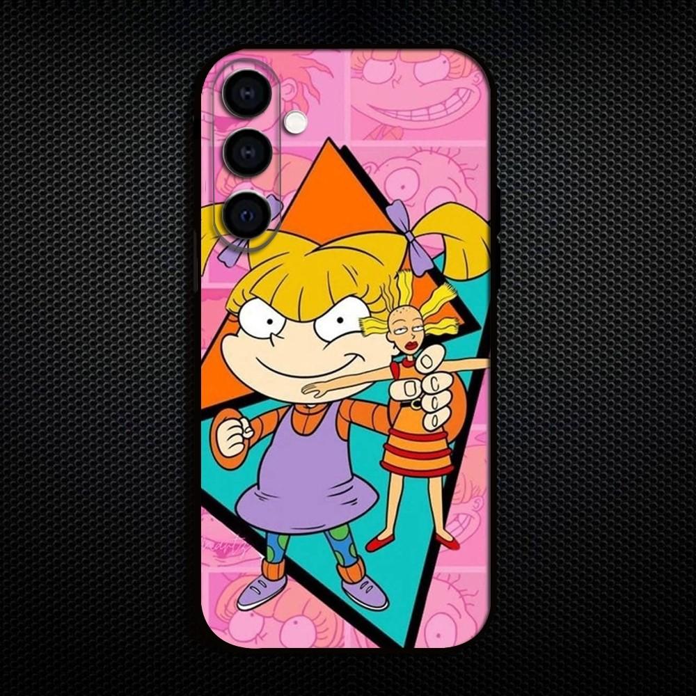 Cartoon R-Rugrat F Phone Case For Samsung Galaxy A73/A72/A71/A70/A53/A52/A51/Others Soft Black Shell