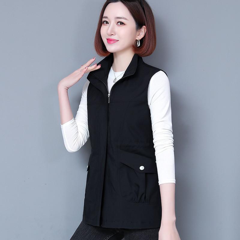 Frühling Sommer Weste Jacke Frauen Koreanische Ärmellose Mantel Weibliche Dünne Weste Mittleren Alters Mama Casual Tops Oberbekleidung