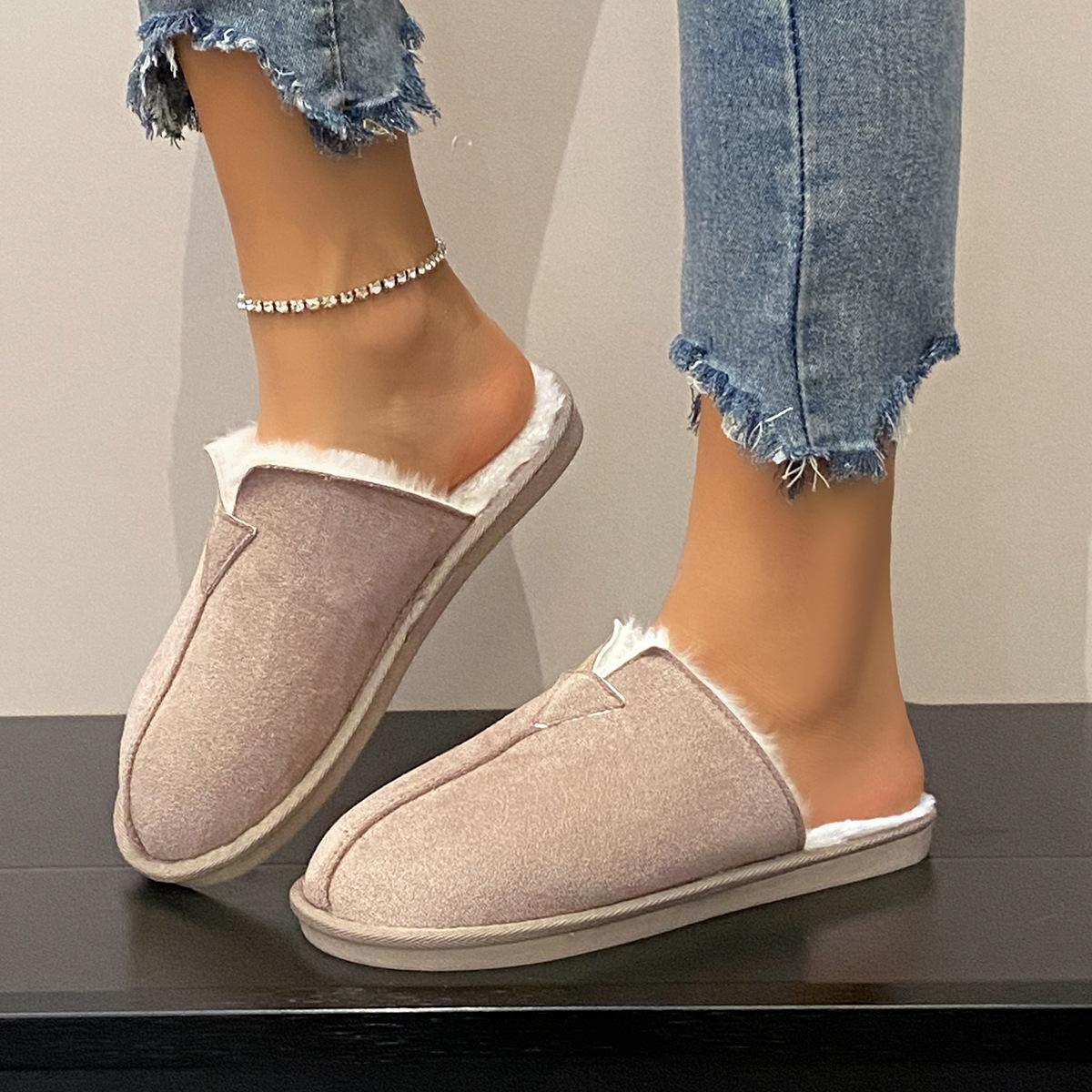 

Baotou женские осенне-зимние новые теплые тапочки 38 бежевый