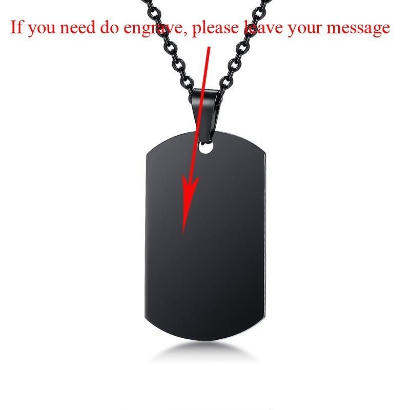 Engraved Standard Military Dog Tag Blanks Stamping Dogtag Pendant Stainless Steel Men Women Charm Plain Jewelry