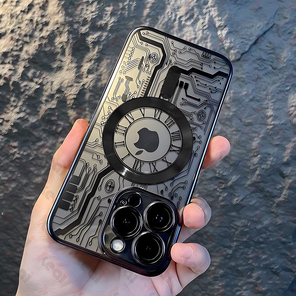 

Luxury Plating For Magsafe Wireless Charge Case For iPhone 11 12 13 14 15 16 Pro Max Plus Phone Cases Soft Magnetic Bumper Cover For iPhone 12