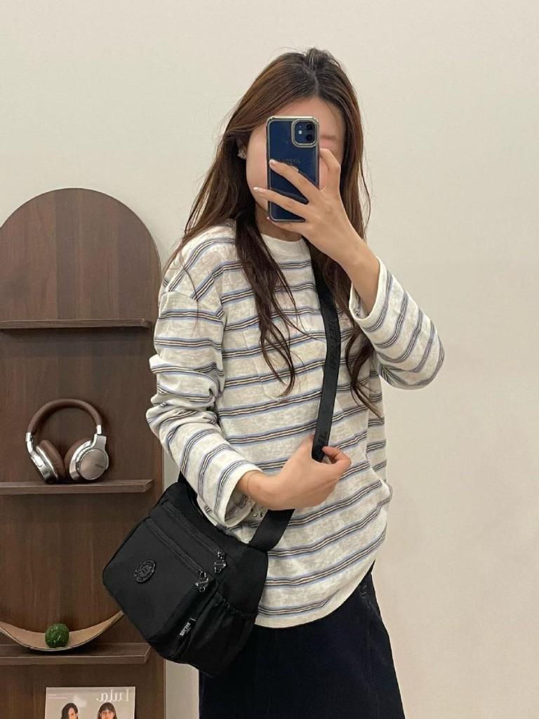 2025 Fashion Lightweight Multi-Layer Nylon Dumpling Crossbody Bag for Women