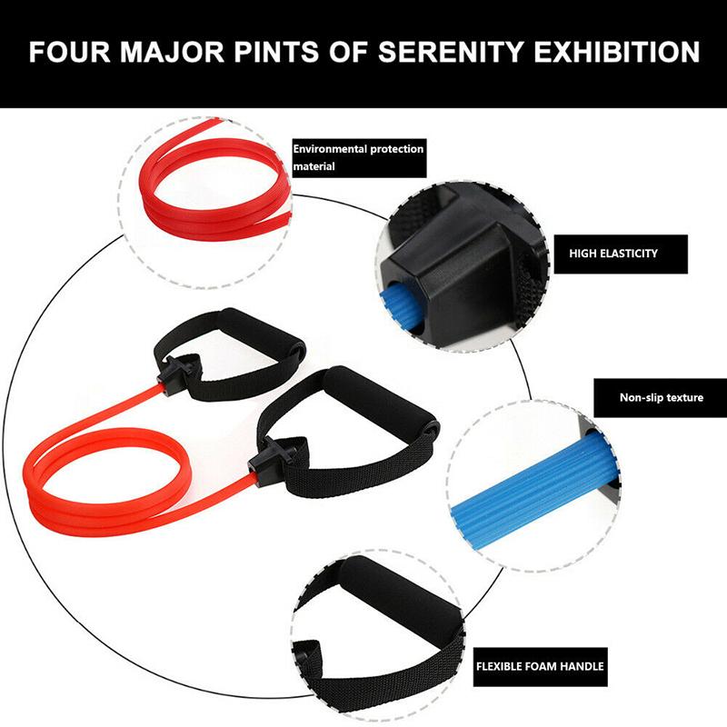 Fitness Exercise Cords Pull Rope Stretch Resistance Bands Elastic Yoga Training