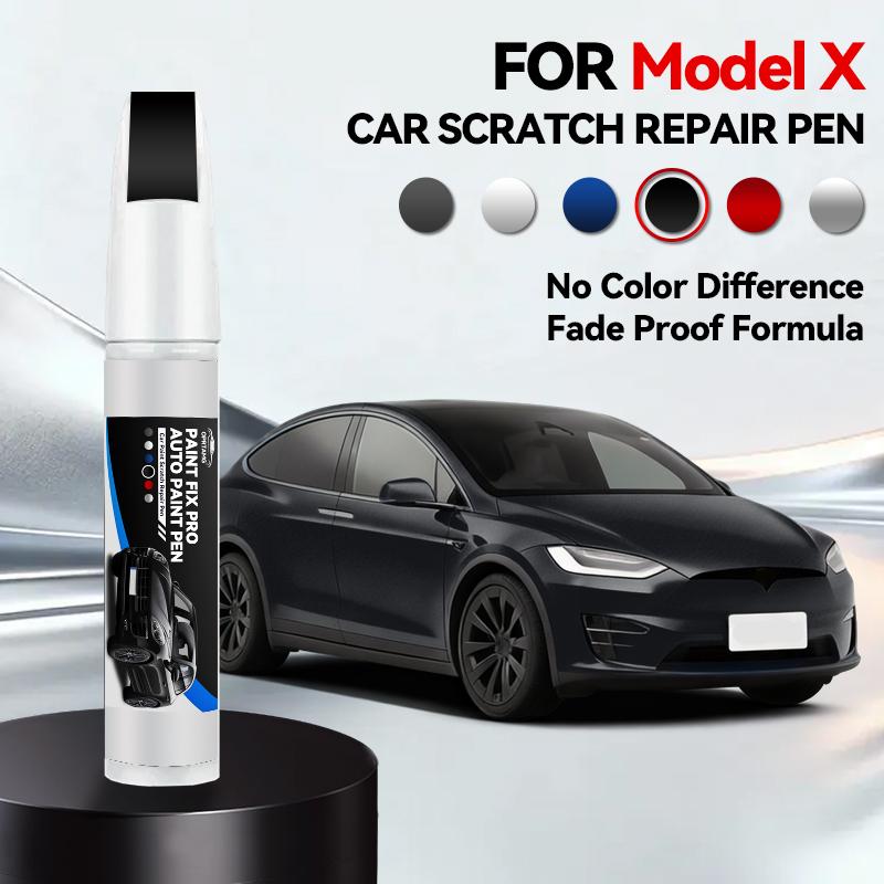 Bilrepsfärgpenna Djuprepsreparation Borttagning För Tesla Model X Vit Svart Röd Silver Blå Grå Repreparationsspray 300ML