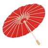 White Blank Paper Umbrella Colorful Oil Paper Umbrella for Kids DIY Painting Craft(Red)