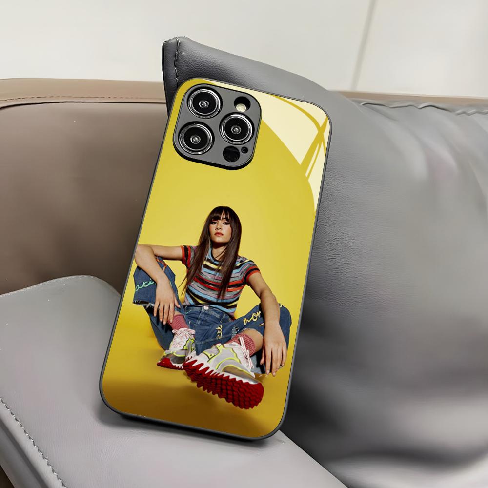 Singer A-Aitana Alpha Phone Case for Iphone 17 Air 16 15 14 12 11 13 Pro Max Mini X Xr Xs Puls Black Glass Cover