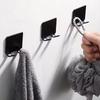 1/2pcs-Adhesive Razor Holder Wall Mounted Bathroom for Shower Hook Rack Gillette Shaver Shaving Holder Black Plastic Hook