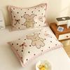 4-Layer Cotton Gauze Pillowcase Set Adults With Snap Soft Breathable Bedding Cover