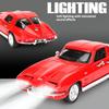 1:32 Corvette Vintage Classic Car Four-Wheel Shock Absorption Simulation Alloy Car Model Vehicle Collectible Ornament Boys Gifts